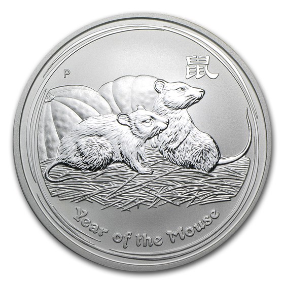 2008 Australia 1 oz Silver Year of the Mouse BU (Series II) 2008 Australia 1 oz Silver Year of the Mouse BU (Series II)